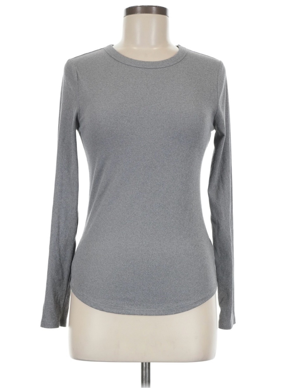No Boundaries Light Gray Long Sleeve Crewneck Tee